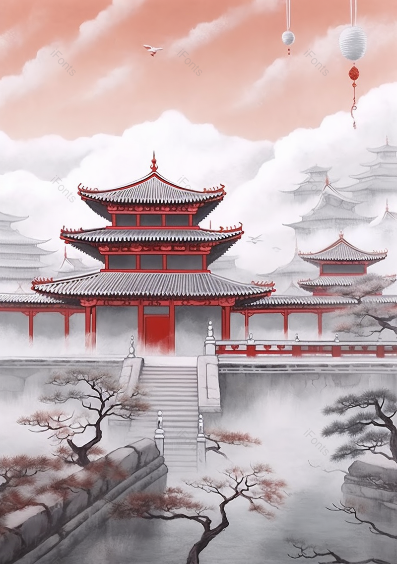 手绘工笔画白色雪景插画,插画/手绘图,插画/手绘图库,插画/手绘图下载,插画/手绘
